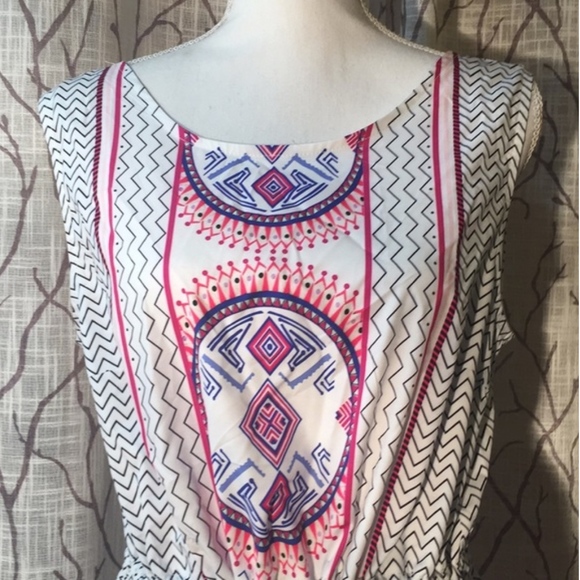 Mandala pink & purple romper geometric pattern NEW - Picture 2 of 7